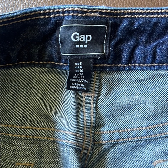GAP Blue and Gold Mini Pencil Skirt - Picture 3 of 3